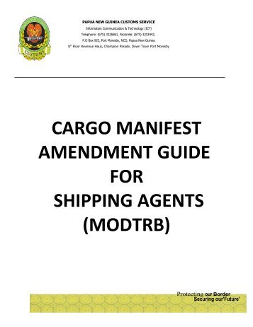 What is cargo manifest in ocean shipping ?
